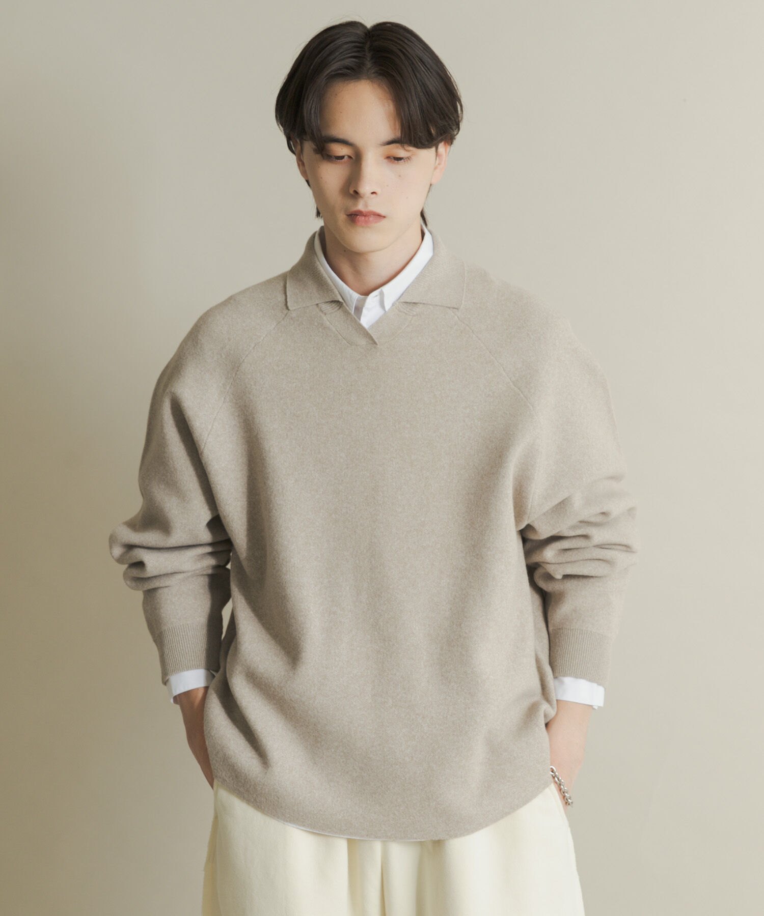 SENSE OF PLACE by URBAN RESEARCH「スウェットライクスキッパーニット」|ニット・セーター|