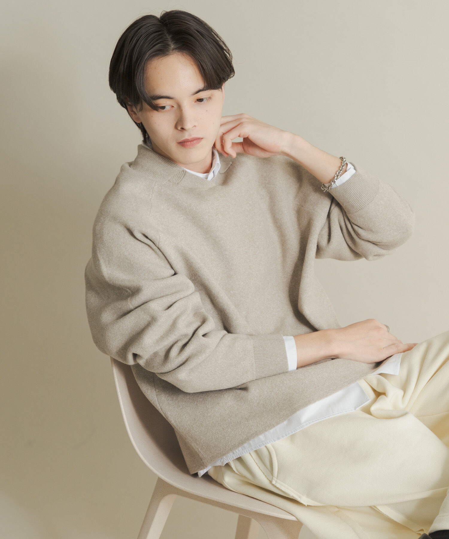 SENSE OF PLACE by URBAN RESEARCH「スウェットライクスキッパーニット」|ニット・セーター|