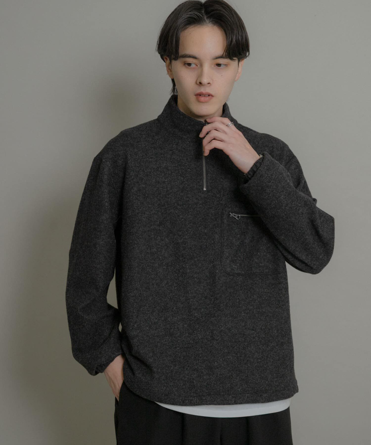 SENSE OF PLACE by URBAN RESEARCH「ウールジャージハーフZIP」|Tシャツ・カットソー|