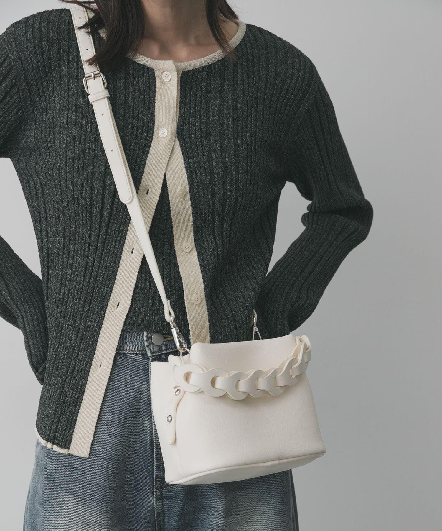 SENSE OF PLACE by URBAN RESEARCH「チェーンハンドルパフバッグ」|ショルダー・メッセンジャー|