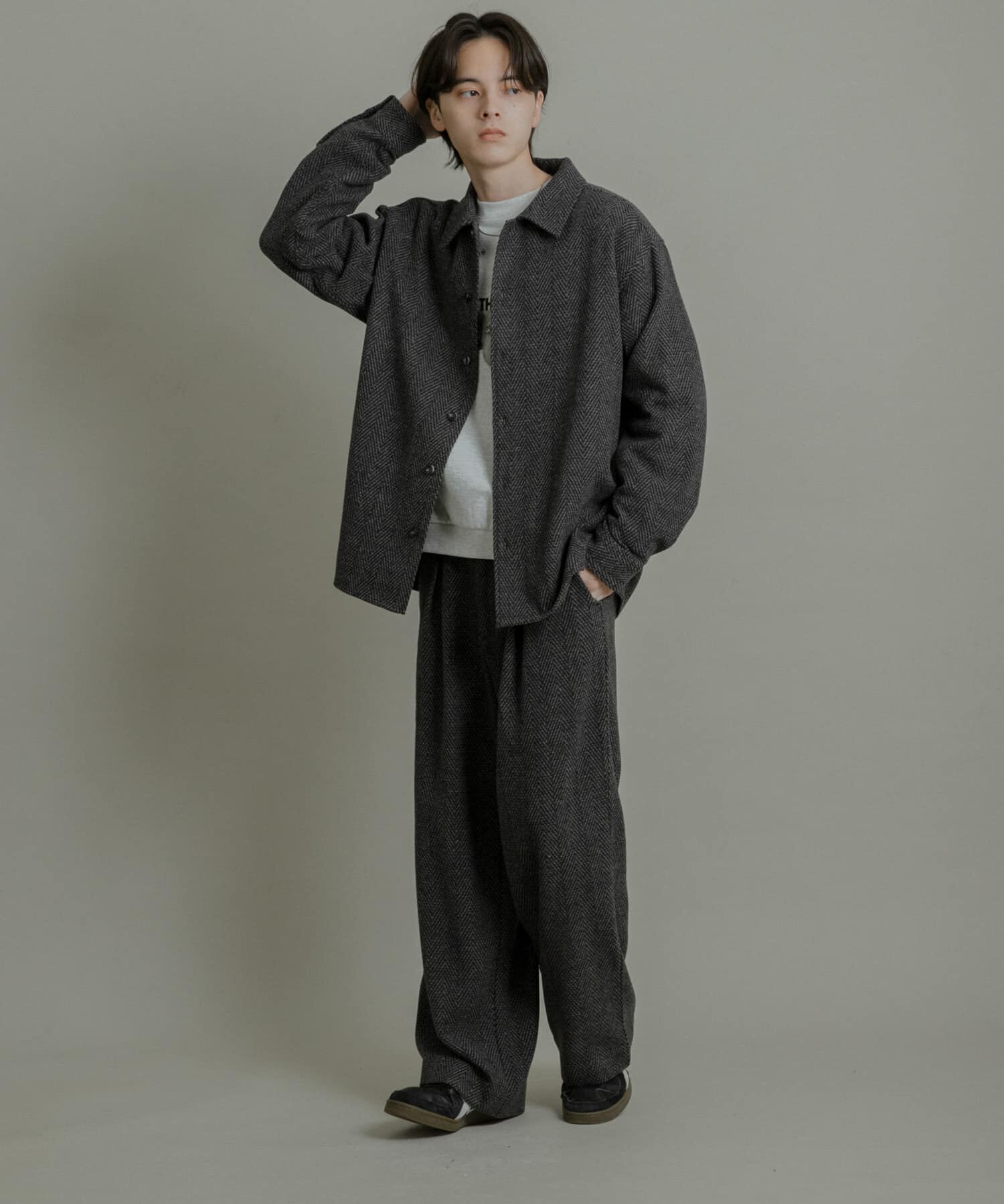 SENSE OF PLACE by URBAN RESEARCH「スライバーライクヘリンボーンワイドパンツ」|その他|