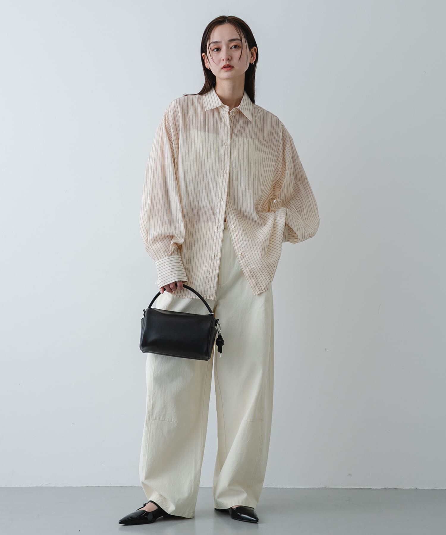 SENSE OF PLACE by URBAN RESEARCH「『接触冷感/速乾』シアーストライプアレンジシャツ」|シャツ・ブラウス|