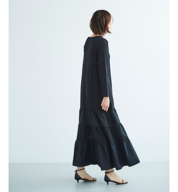 le.coeur blanc「《手洗い可能》TORRAZZO DONNAニットドッキングワンピース」|ワンピース|