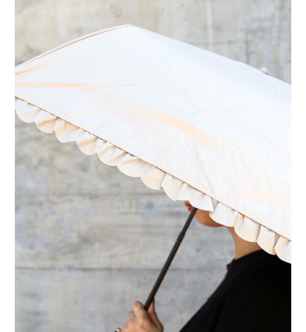 le.coeur blanc「PUヒートカットフリルミニ コンパクト折りたたみ傘」|傘|