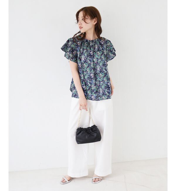  「《軽めな素材で夏も快適》ライトオンスデニムワイドパンツ」|デニム|