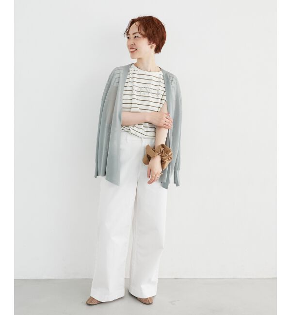  「《軽めな素材で夏も快適》ライトオンスデニムワイドパンツ」|デニム|