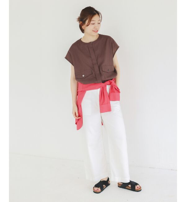  「《軽めな素材で夏も快適》ライトオンスデニムワイドパンツ」|デニム|