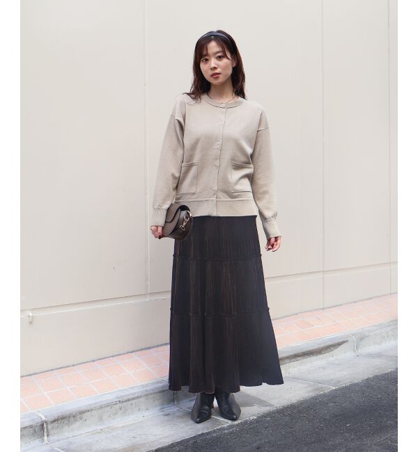  「リングボタンクルーカーディガン」|カーディガン|