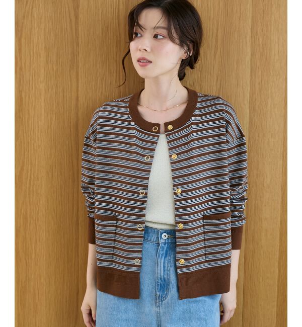  「リングボタンクルーカーディガン」|カーディガン|