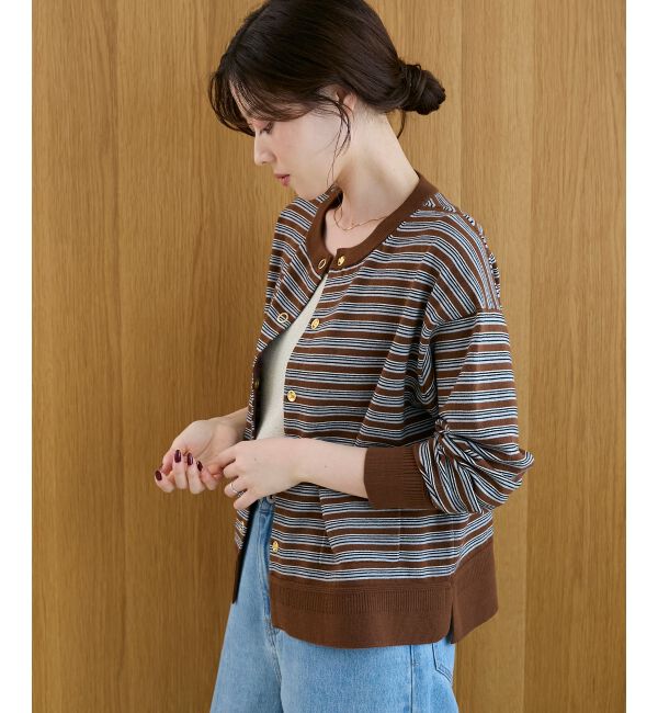  「リングボタンクルーカーディガン」|カーディガン|
