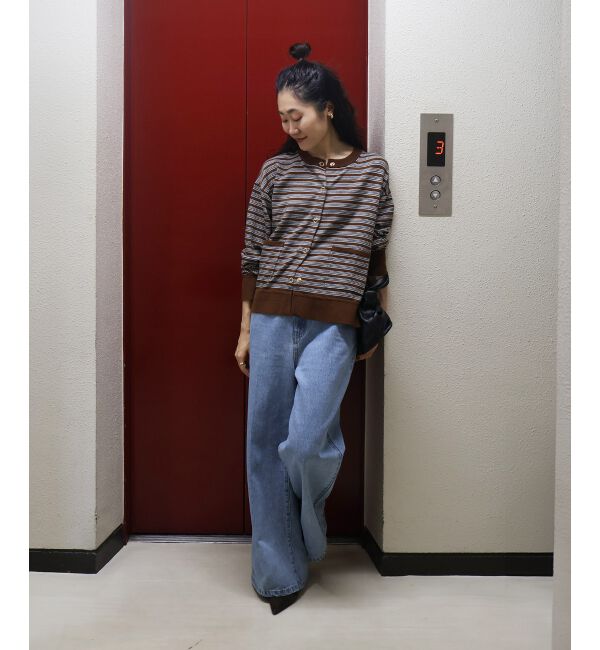  「リングボタンクルーカーディガン」|カーディガン|