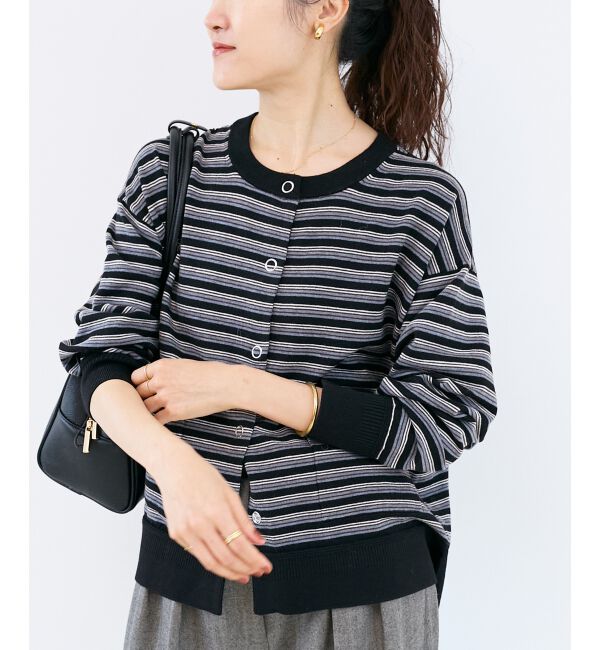  「リングボタンクルーカーディガン」|カーディガン|