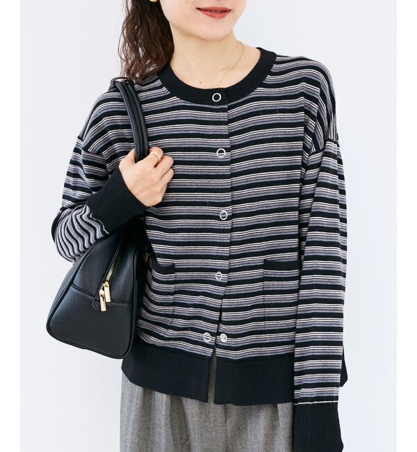  「リングボタンクルーカーディガン」|カーディガン|