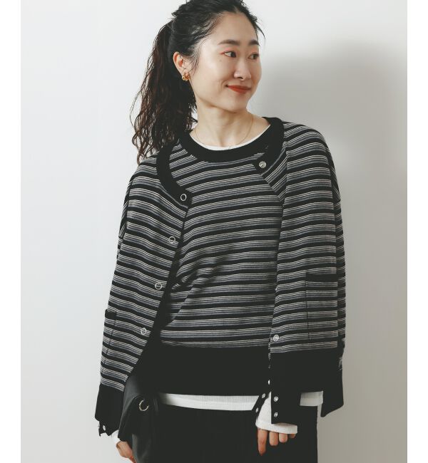  「リングボタンクルーカーディガン」|カーディガン|