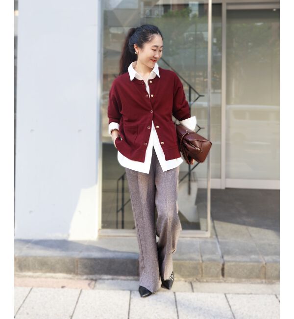  「リングボタンクルーカーディガン」|カーディガン|