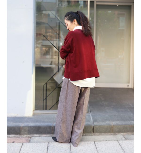  「リングボタンクルーカーディガン」|カーディガン|