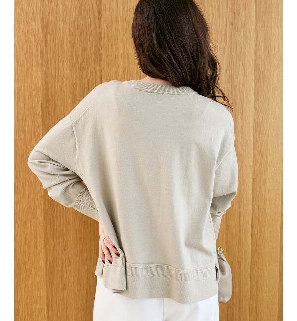  「リングボタンクルーカーディガン」|カーディガン|