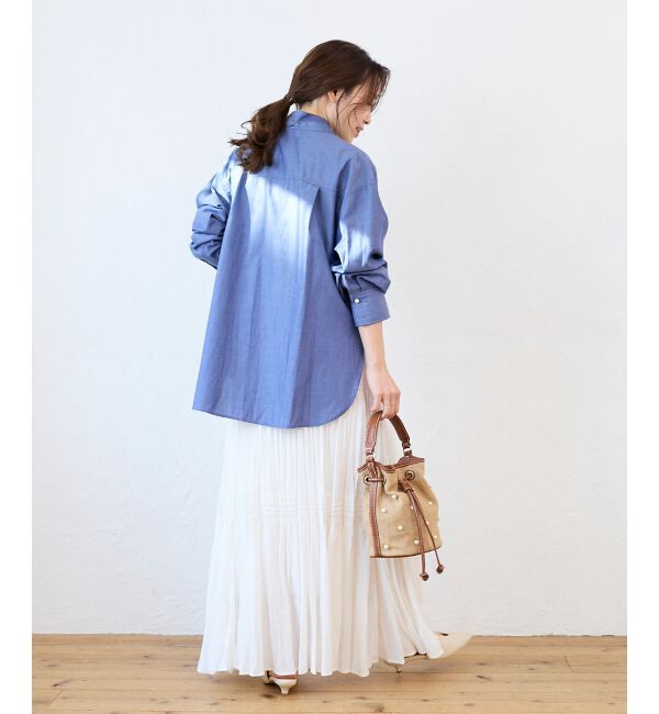  「ボウタイダンガリーシャツ」|シャツ・ブラウス|