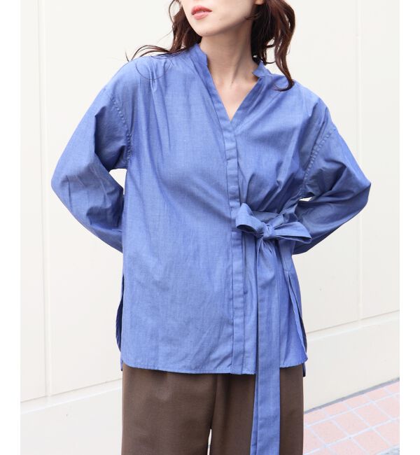  「ボウタイダンガリーシャツ」|シャツ・ブラウス|