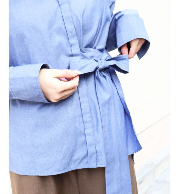  「ボウタイダンガリーシャツ」|シャツ・ブラウス|