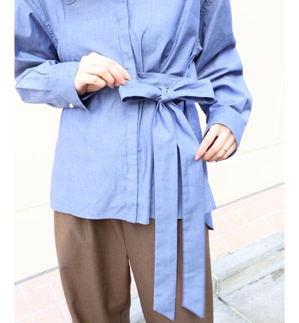  「ボウタイダンガリーシャツ」|シャツ・ブラウス|