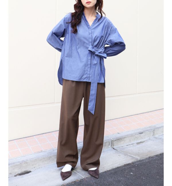  「ボウタイダンガリーシャツ」|シャツ・ブラウス|