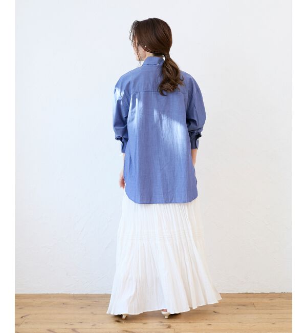  「ボウタイダンガリーシャツ」|シャツ・ブラウス|