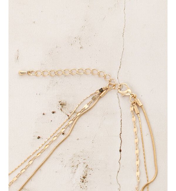  「O ハートチャーム3連ネックレス」|ネックレス|