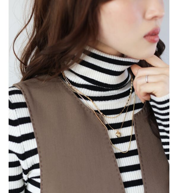  「O ハートチャーム3連ネックレス」|ネックレス|