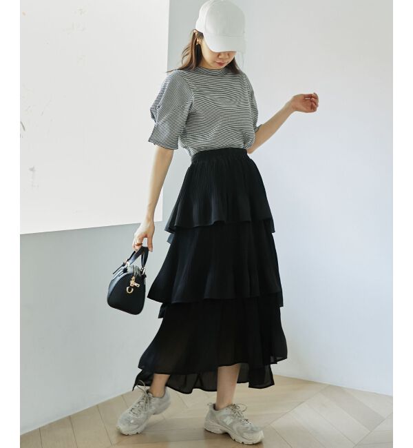 MAJESTICLEGON「タックスリーブトップス」|Tシャツ・カットソー|