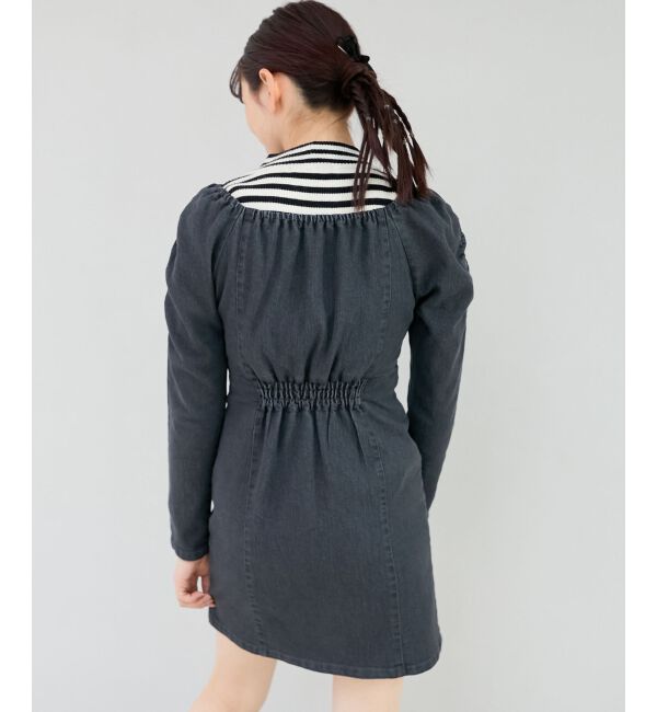 MAJESTICLEGON「フロントジップデニムミニワンピース」|ワンピース|