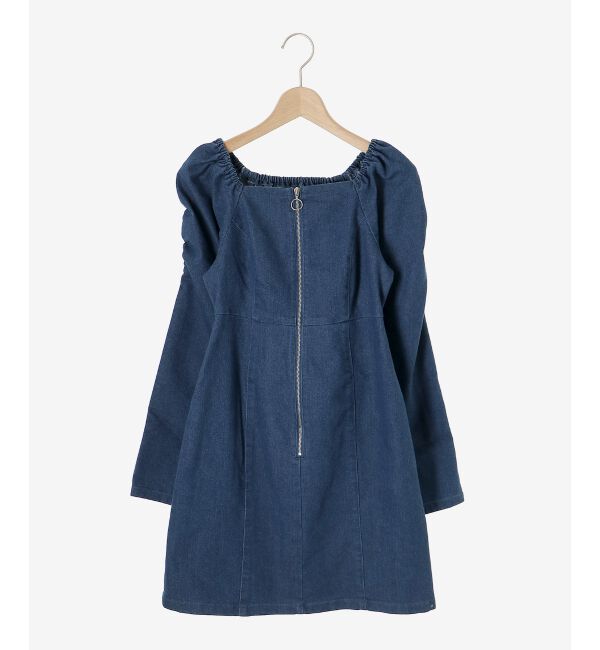 MAJESTICLEGON「フロントジップデニムミニワンピース」|ワンピース|