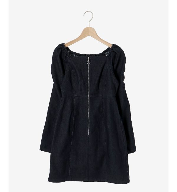 MAJESTICLEGON「フロントジップデニムミニワンピース」|ワンピース|