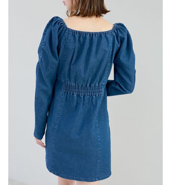 MAJESTICLEGON「フロントジップデニムミニワンピース」|ワンピース|