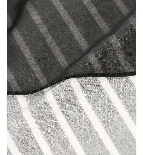 MAJESTICLEGON「ボーダー肩リボントップス」|Tシャツ・カットソー|