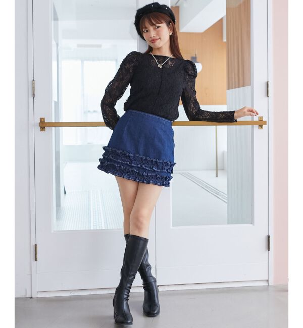 MAJESTICLEGON「クルーネックパワショルトップス」|Tシャツ・カットソー|