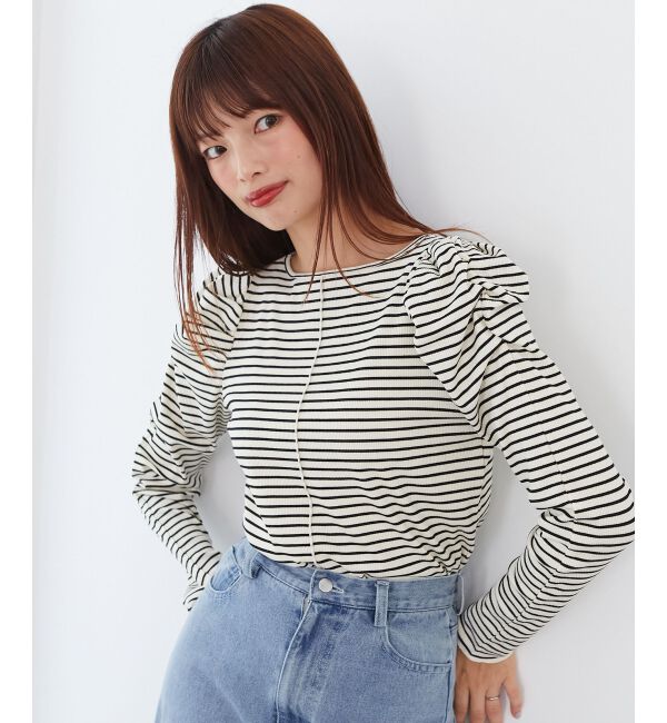 MAJESTICLEGON「クルーネックパワショルトップス」|Tシャツ・カットソー|ｱｲﾎﾞﾘｰ柄