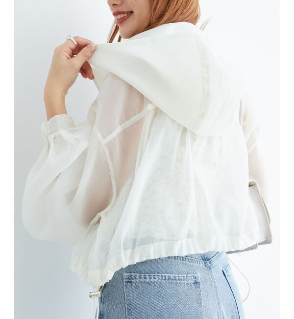  「シアーフードブルゾン」|シャツ・ブラウス|