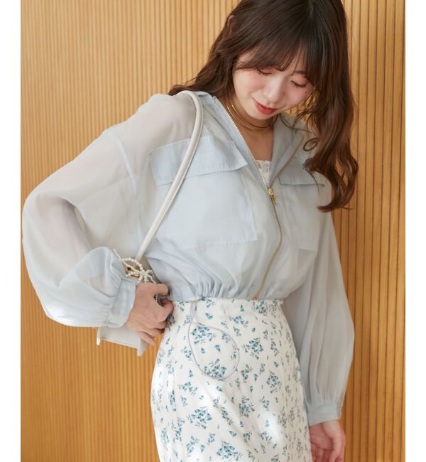  「シアーフードブルゾン」|シャツ・ブラウス|
