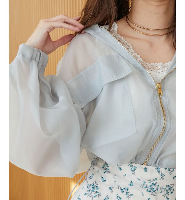  「シアーフードブルゾン」|シャツ・ブラウス|