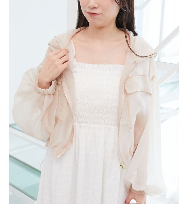  「シアーフードブルゾン」|シャツ・ブラウス|