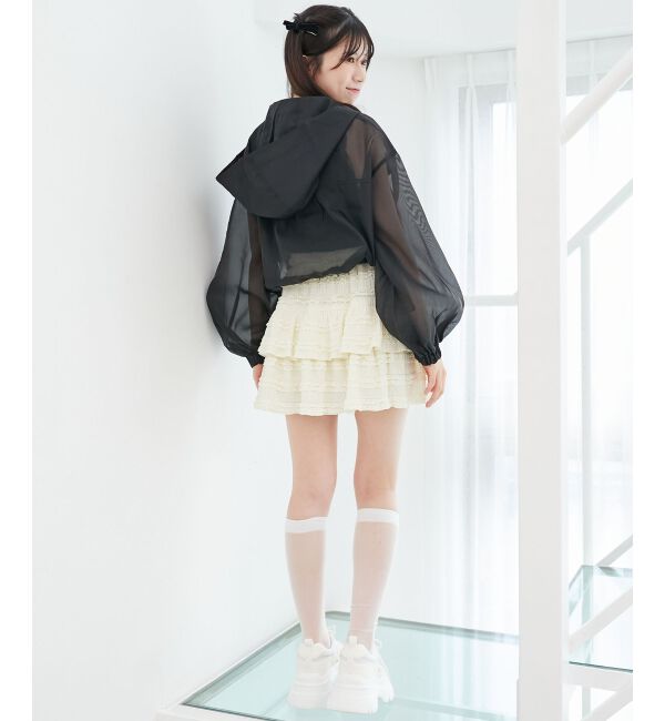  「シアーフードブルゾン」|シャツ・ブラウス|