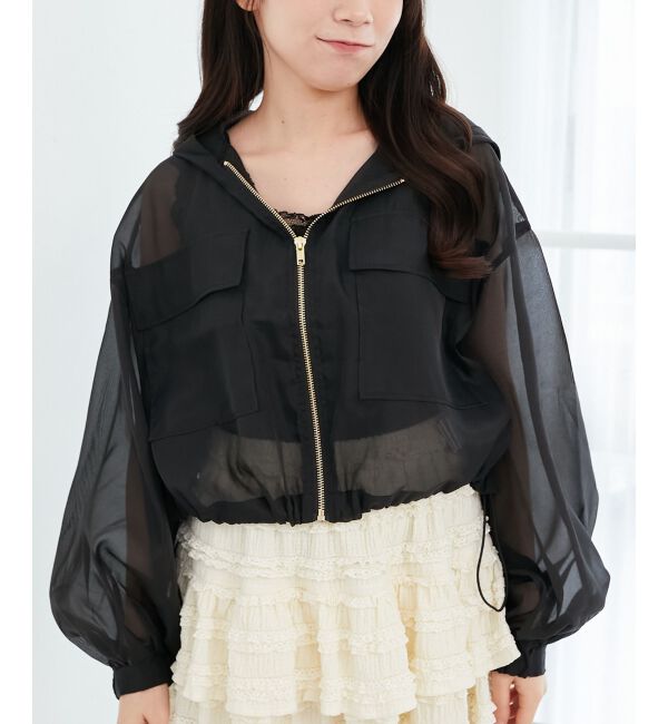  「シアーフードブルゾン」|シャツ・ブラウス|