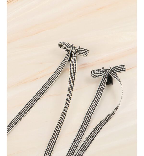  「ギンガムリボンヘアピンセット」|その他|
