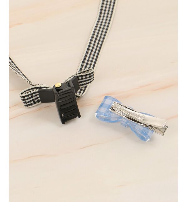  「ギンガムリボンヘアピンセット」|その他|