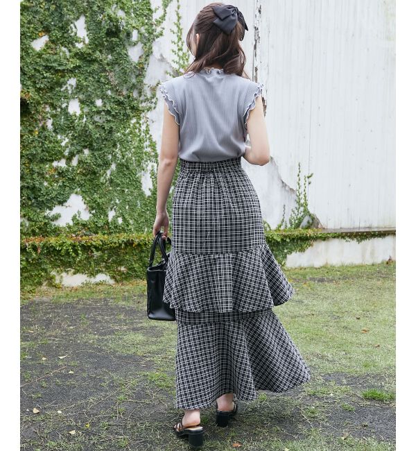  「ノースリフリルメロウリブトップス」|Tシャツ・カットソー|