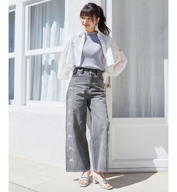  「ノースリフリルメロウリブトップス」|Tシャツ・カットソー|