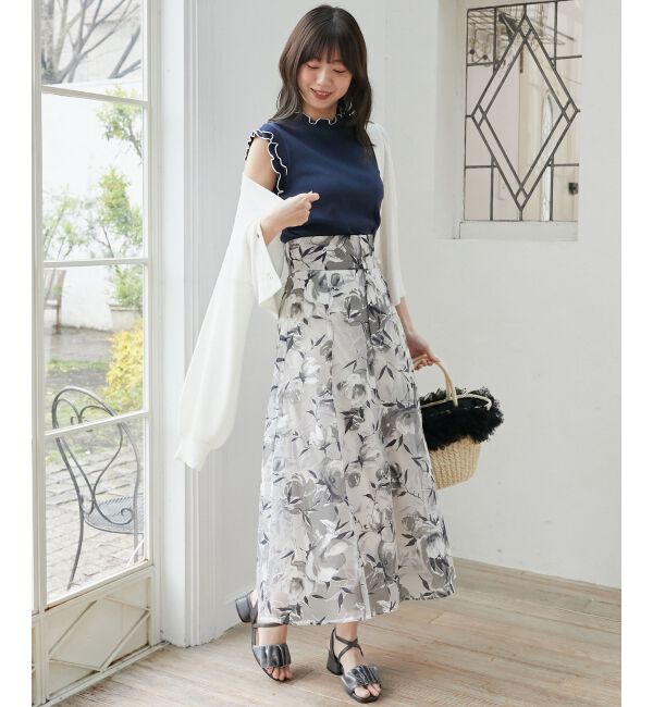  「ノースリフリルメロウリブトップス」|Tシャツ・カットソー|