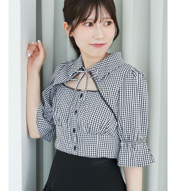  「デコルテオープンブラウス」|シャツ・ブラウス|