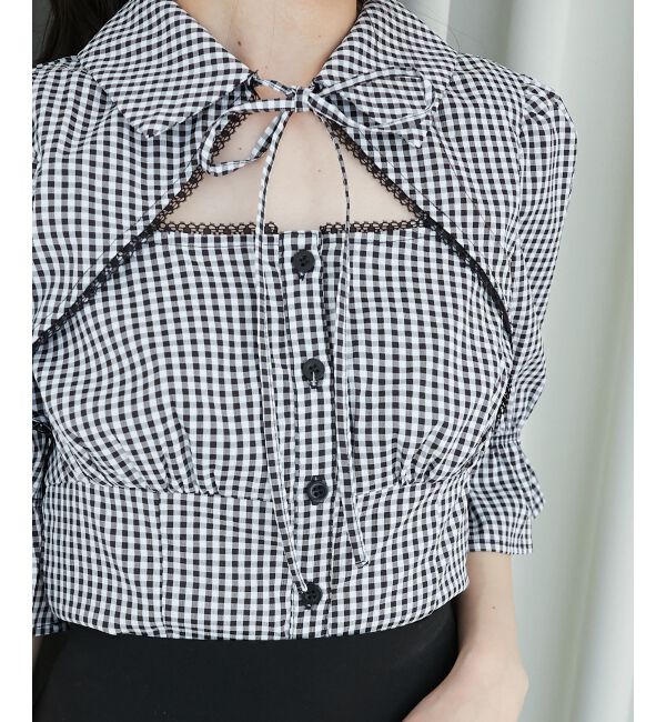  「デコルテオープンブラウス」|シャツ・ブラウス|